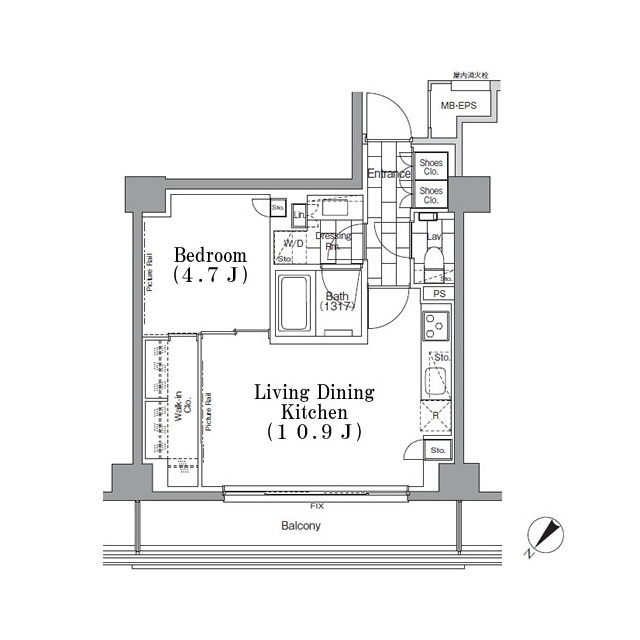 ONE ROOF FLAT TSUKISHIMAの間取り写真