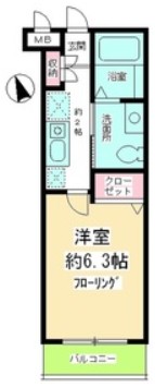 東急田園都市線 池尻大橋駅 徒歩5分 3階建 築22年の間取り写真