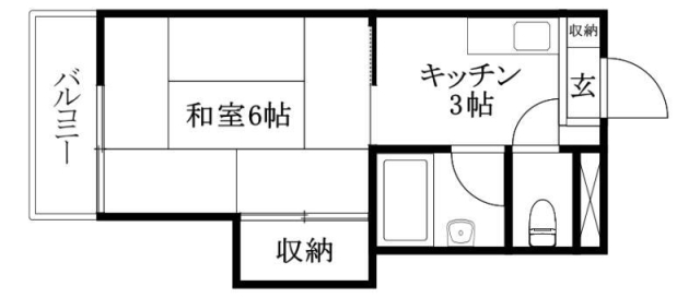 松山市余戸南のマンションの間取り