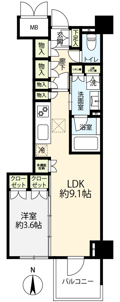 レフィール南荻窪の間取り