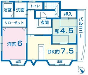 東邦パレス王塚台の間取り