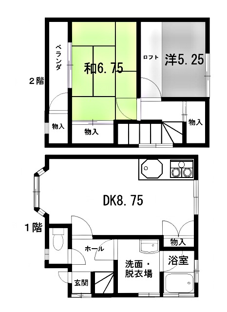 童里夢Bの間取り