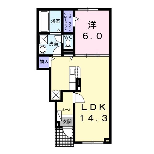 函館市榎本町のアパートの間取り