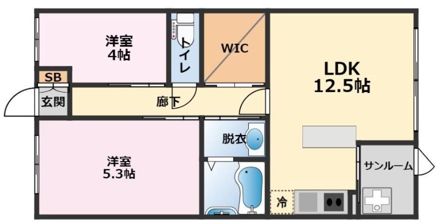 糟屋郡久山町大字久原のアパートの間取り