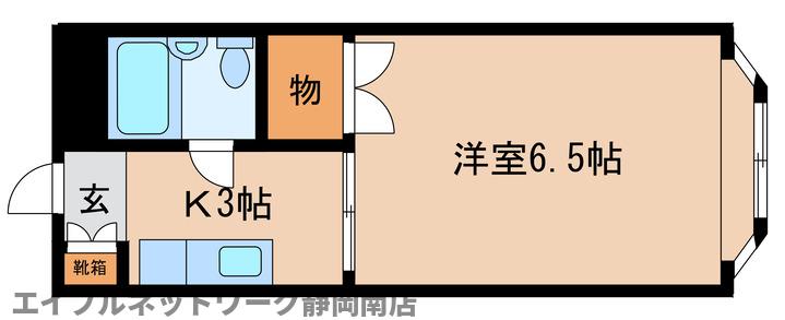 静岡市駿河区大谷のマンションの間取り