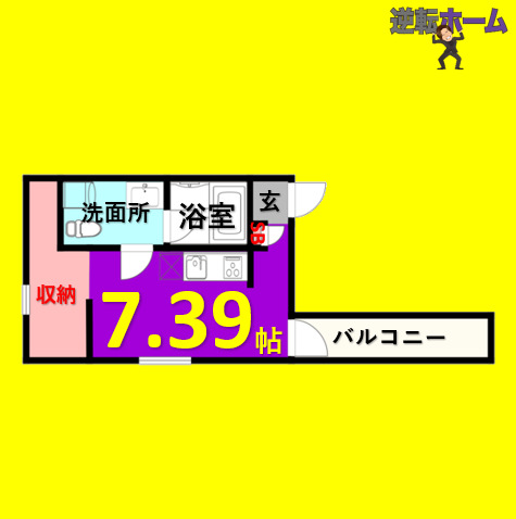 名古屋市昭和区天神町のアパートの間取り