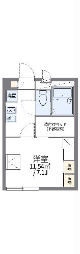 レオパレスプチシャトー２号館の間取り