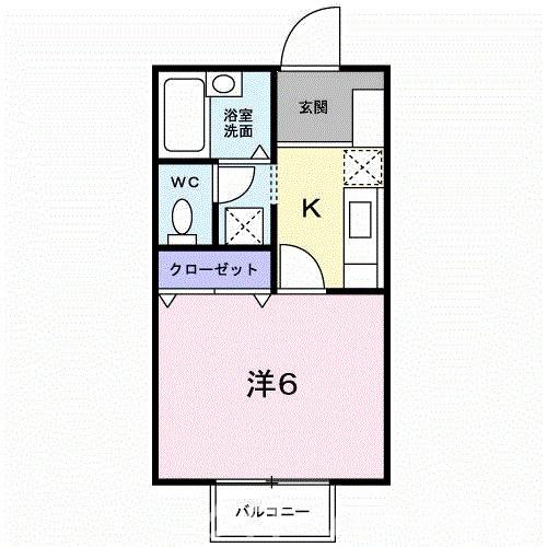 【坂出市元町のアパートの間取り】