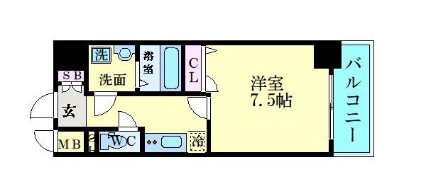 エスリード江坂垂水町の間取り