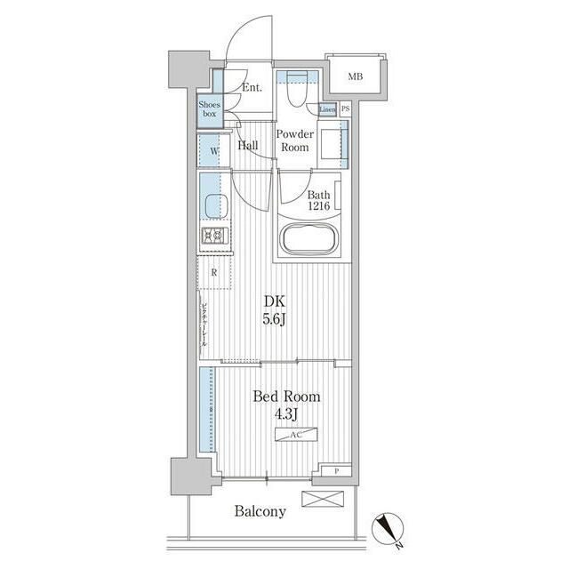 【江東区古石場のマンションの間取り】