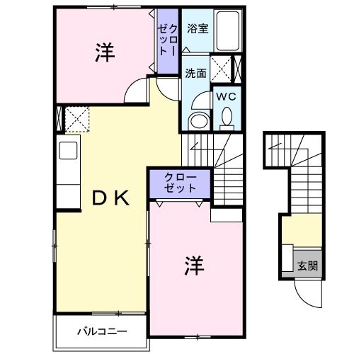 【いちき串木野市別府のアパートの間取り】