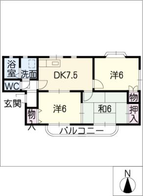 ＴＯＷＮサンロイヤルＣ棟の間取り