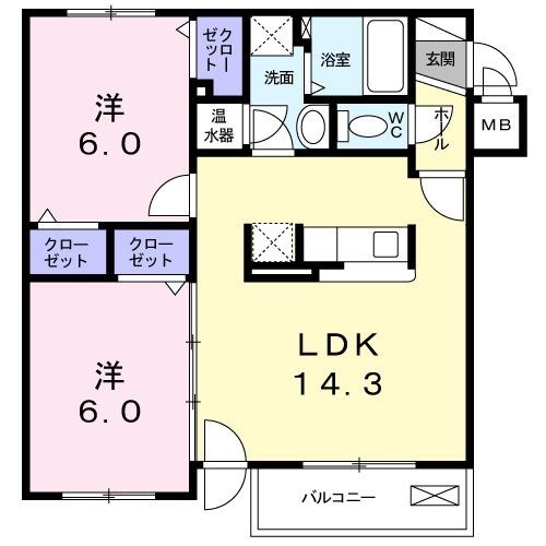 Ｒｅａｒｅｖｅ北桑園の間取り