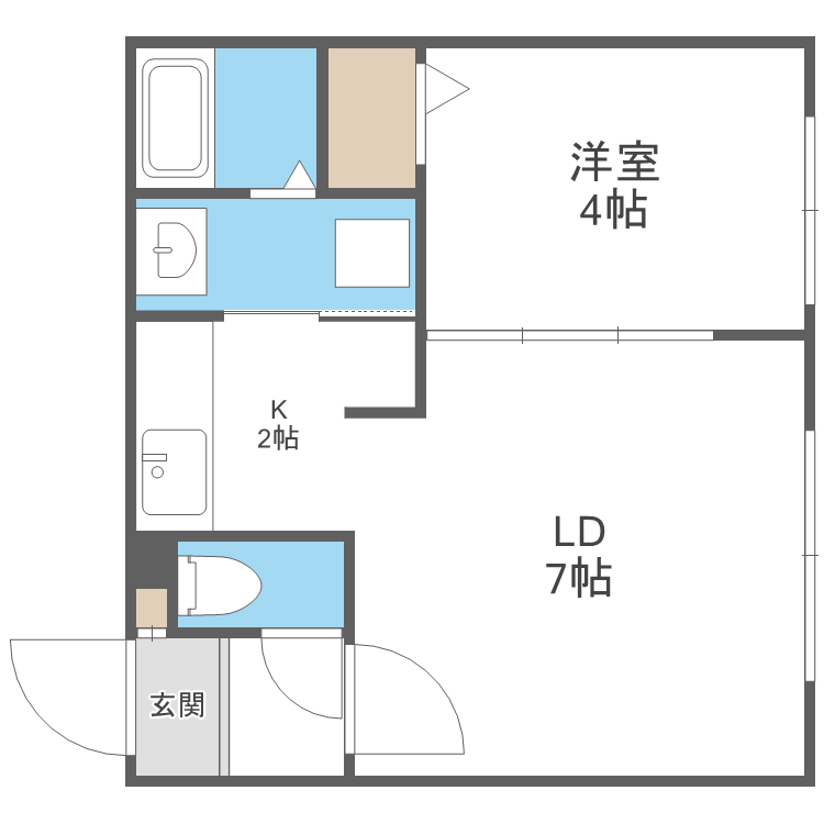 ラフィーネ南郷通の間取り