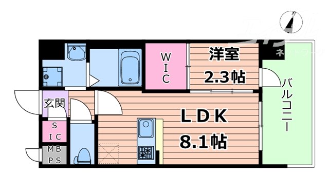 セレニテ十三ミラクの間取り