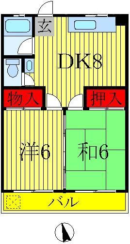 柏市あけぼののマンションの間取り