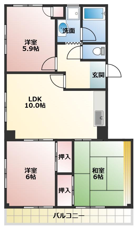 K’Sビルの間取り