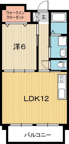 高知市高そねのマンションの間取り