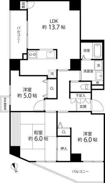 ティーズガーデン東陽町の間取り