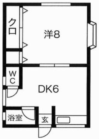 神戸市垂水区塩屋町のアパートの間取り