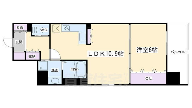 京都市上京区藁屋町のマンションの間取り