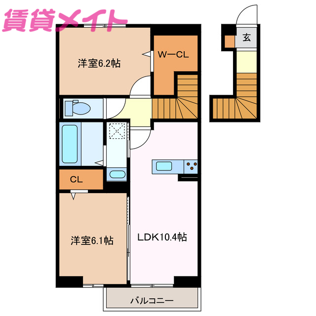 D-ROOM　Sの間取り