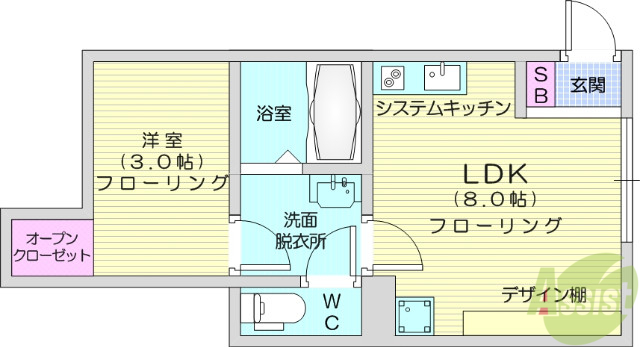 ラフィーノ長町南の間取り