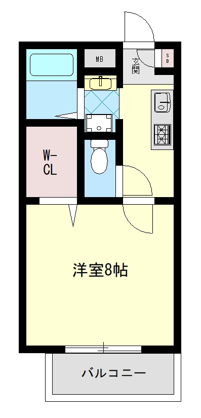 枚方市枚方上之町のアパートの間取り