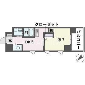 【福岡市博多区榎田のマンションの間取り】