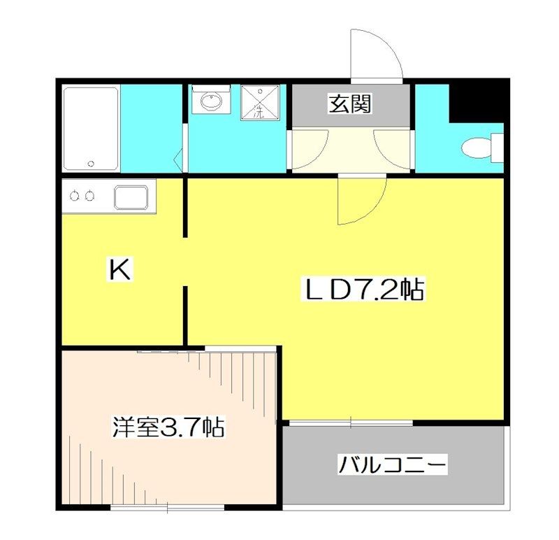 所沢市御幸町のアパートの間取り