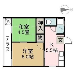 名古屋市南区観音町のアパートの間取り