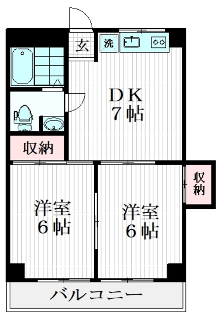 コーポ朝日の間取り