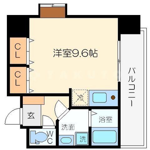 大阪市西区川口のマンションの間取り