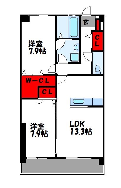 スルス門松IIの間取り