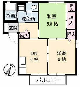 ビレッジ城北Ｂ棟の間取り