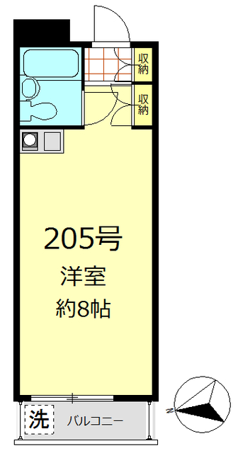 パレロワイヤル弦巻の間取り