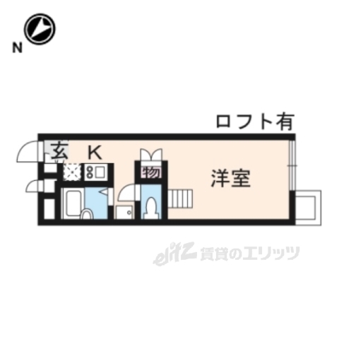 生駒郡三郷町立野北のアパートの間取り