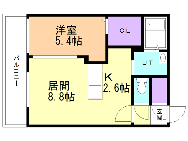 札幌市豊平区月寒中央通のマンションの間取り