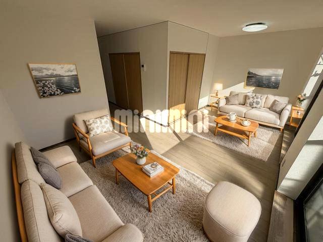 居室・リビング　本画像はＣＧで作成しており、実際に家具等は置かれておりません