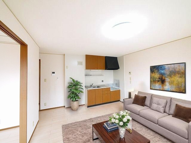 居室・リビング　CGで家具等を配置したもので家具等は含まれません