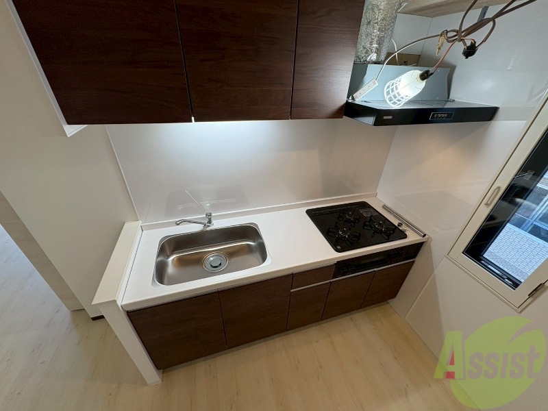 キッチン　都市ガスのキッチンなのでたくさんお料理できますね！