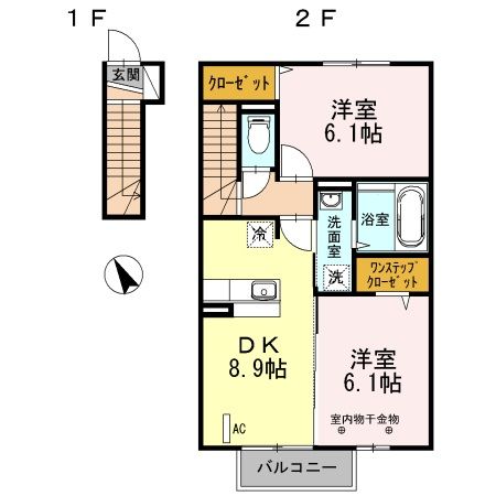 ポム　メゾンの間取り