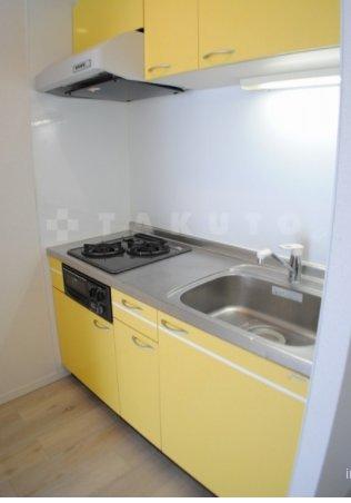 キッチン　エグゼレジデンスタワー　2口ガスシステムキッチン（グリル付き