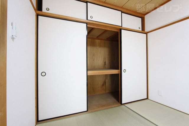 収納　押入れタイプで何でも入りそうです。モデル写真です。