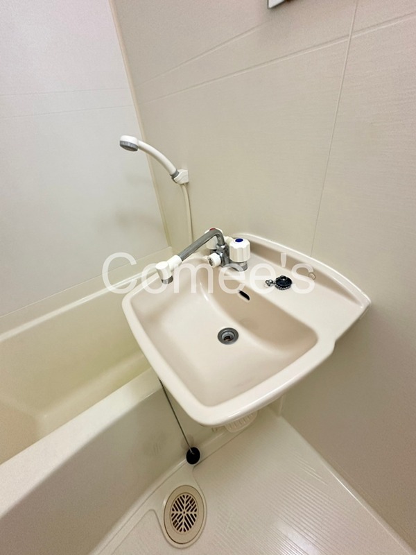 洗面設備　洗面台はバスルームに設置されています