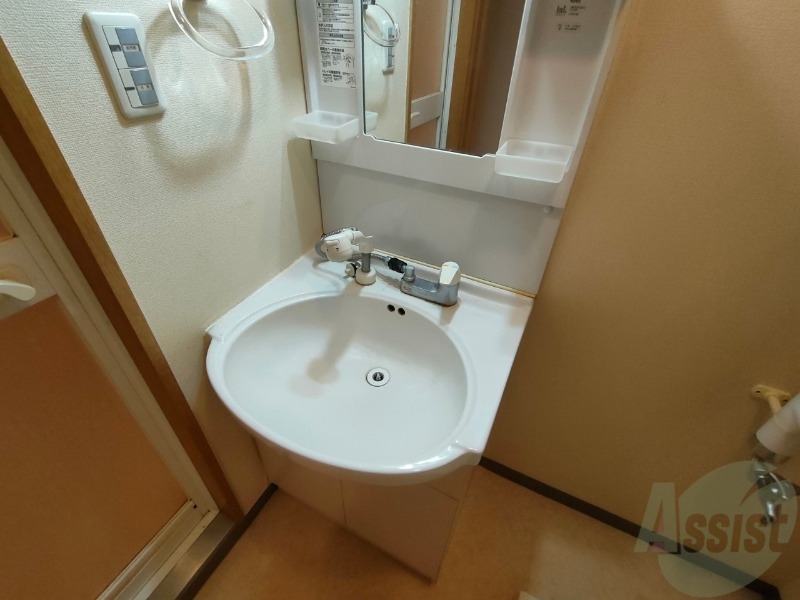 洗面設備　シャンプードレッサー。身支度はここでばっちりですね。