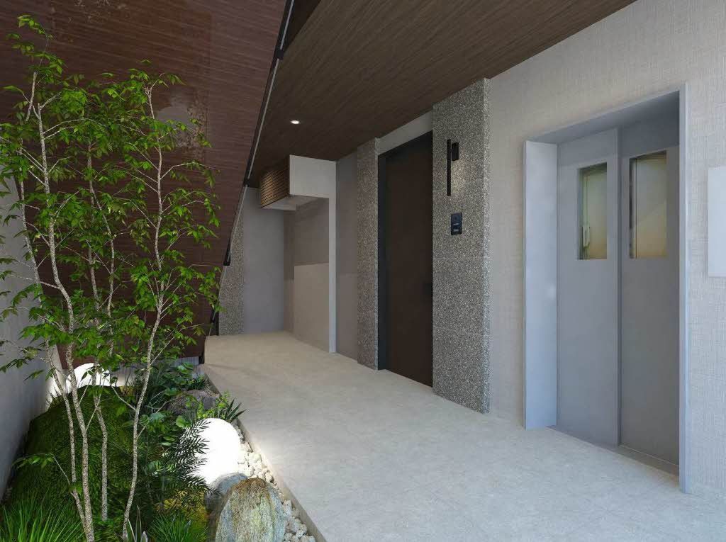 建物外観　完成予想図（共用部）