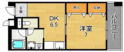 地下鉄長堀鶴見緑地線 横堤駅 徒歩5分 5階建 築23年の間取り写真