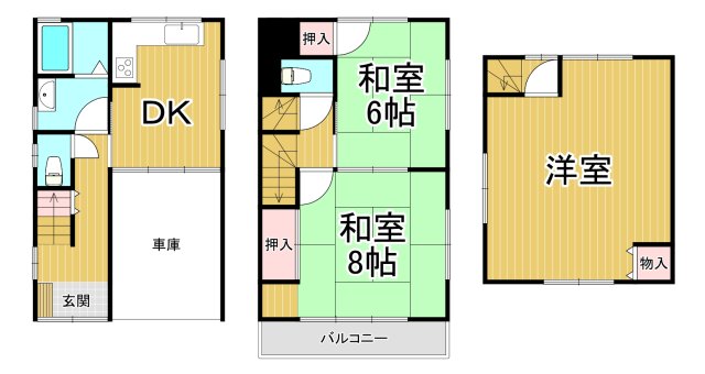 安倉中2杉山貸家の間取り写真