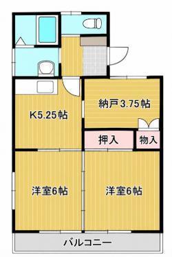 ＪＲ東北本線 花巻駅 徒歩21分 2階建 築36年の間取り写真